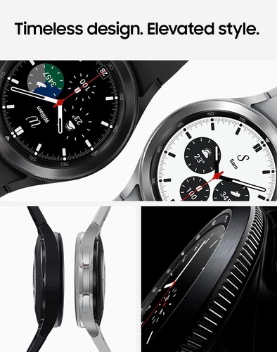 Samsung Galaxy Watch4 Classic 46mm Noir Acier Inoxydable Très Bon État - Photo 3 sur 5