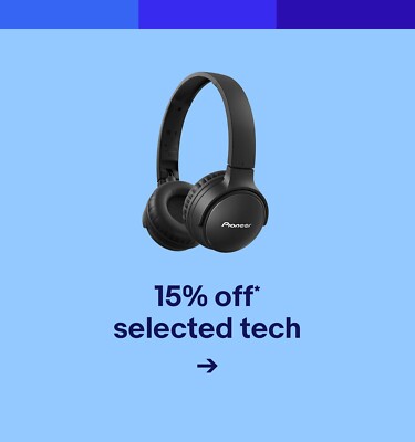 15% off* selected tech