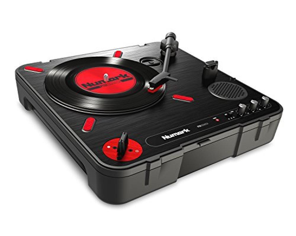 Numark PT01 Scratch - Giradischi portatile per DJ con commutatore scratch, casse