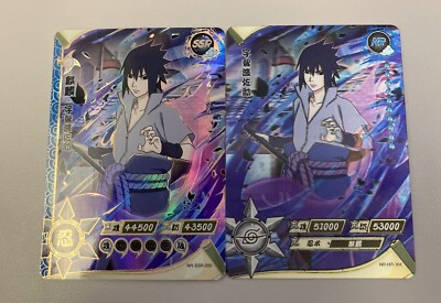 Sasuke Uchiha- SSR & HR- Naruto CCG Kayou- (NR-SSR-50 & NR-HR-66