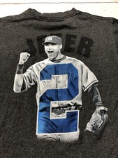 Derek Jeter The Captain New York Yankees S Gray T Shirt MLB Baseball Majestic