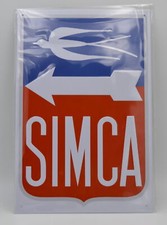 Plaque En Fer Blanc " SIMCA "