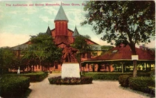 Postcard Vintage, The Auditorium and Stokes Monument, Ocean Grove, New Jersey