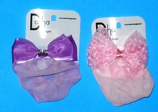 NEW Dasha PINK POLKA DOT  PURPLE RHINESTONE Snood Bun Holders Girls