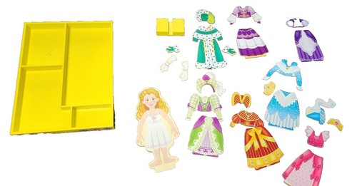 open lace back dress Belle Wooden Magnetic Dress-Up- Melissa and Doug