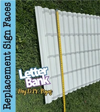 TWO 40" X 8 foot Changeable Outdoor Readerboard Sign Faces for Flexible Letters