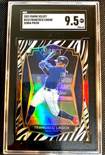 2021 ZEBRA FRANCISCO LINDOR SGC 9.5 MINT + PRIZM #142 NEW YORK METS G5123