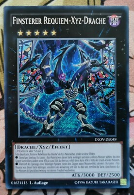 FINSTERER REQUIEM-XYZ-DRACHE INOV-DE049 SECRET RARE 1.Auflage DEUTSCH YU-Gi-Oh
