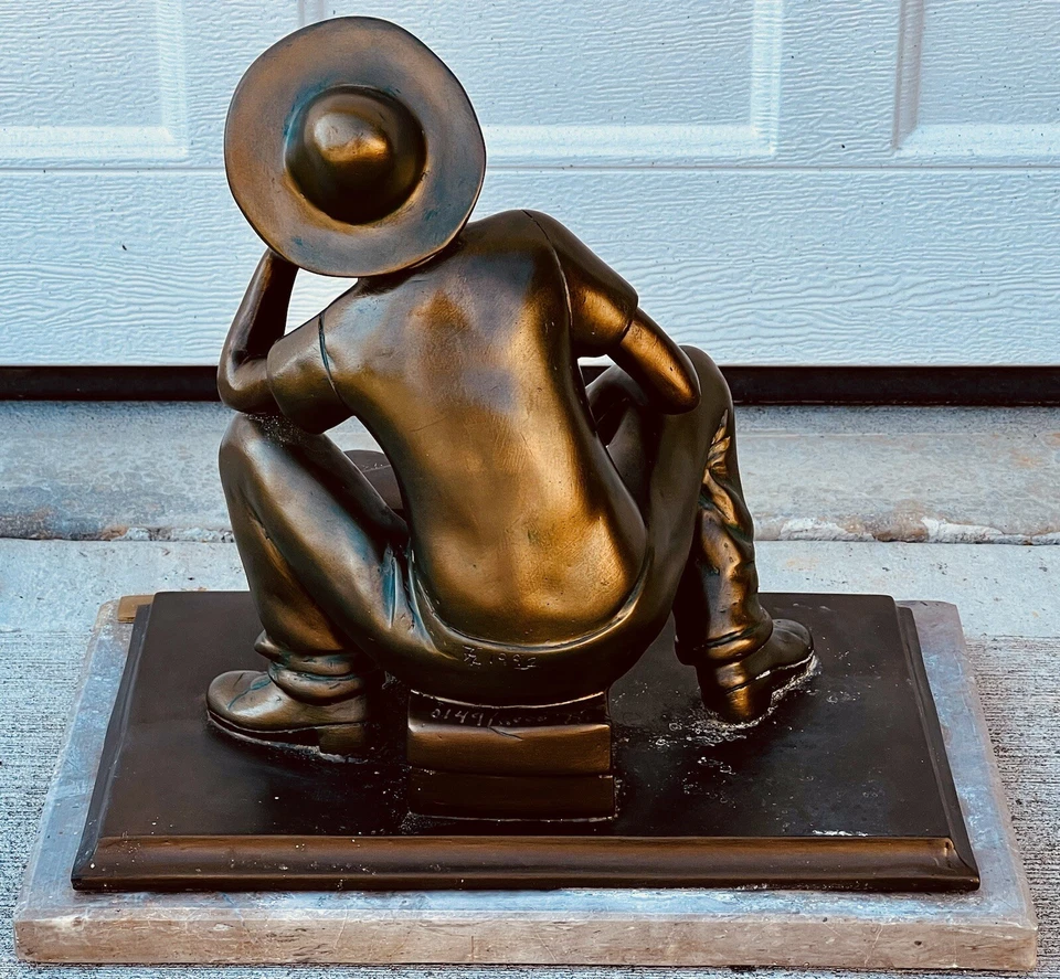 Montilva Ltd. Ed. 0149/2000 Cast Bronze Sitting Shoeshine Man, 1992 - Image 2 of 4