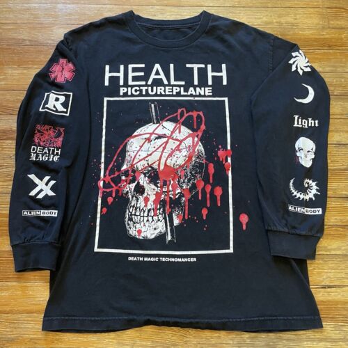 HEALTH Pictureplane T-Shirt Large Alien Body Industrial Noise Punk Band Tour - Picture 1 of 9