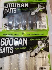 Lot of 2- Googan Baits Toad White Pearl & Black Flash 4" Salty Bass Fishing Lure