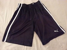 Boys Puma Shorts S Small Black Athletic