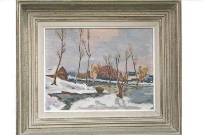 Winterlandschaft - monogrammiert CB
