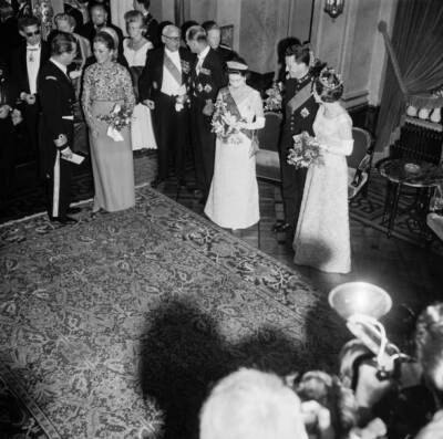 Prince Albert Princess Paola Prince Philip Queen Elizabeth En- 1966 Old Photo