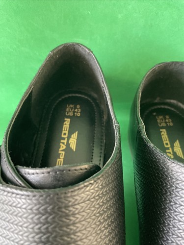RED TAPE, scarpe formali uomo pelle nera stile monaco, taglia 9, ottime condizioni - Foto 3 di 8