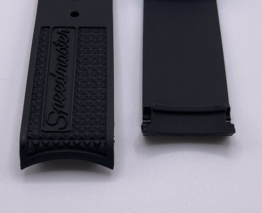 Speedmaster On Racing Band Generic 22mm Black Rubber Band Strap To Fit Omega Speedmaster Racing ...