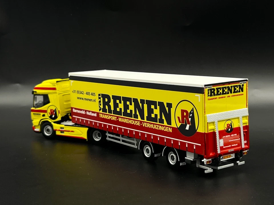 DAF XD SH (sky lights) 4x2 box trailer 2 axle "Van Reenen" WSI truck models 1:50 - Image 3 of 4