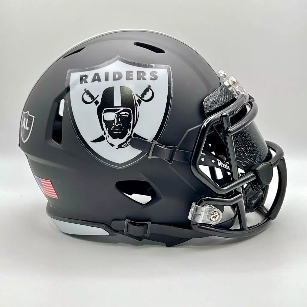 Las Vegas Raiders CUSTOM Concept Matte Black With Black Visor Mini