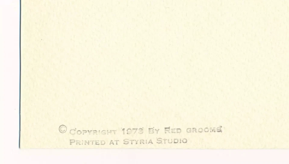 Serigrafía Red Grooms Original 1973 Firmado Numerado Edición Limitada Foto 3 de 3
