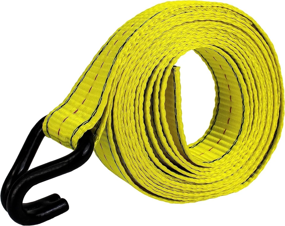 4PC 1-1/2" x 15 ft Heavy Duty Ratchet Cargo Tie Down Straps 3000lbs Dual J-Hooks - Image 3 of 4