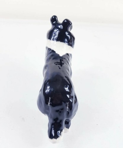 Vintage Beswick England Border Collie Dog Figurine - Black And White - Foto 10 di 10
