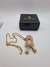Vintage Butler & Wilson articulated dog pendant and chain necklace boxed