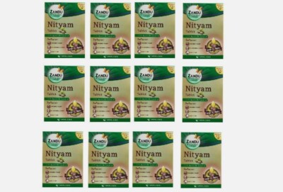 Zandu Nityam Tablets (12 Packs) 10 Tablets in each Pack - 120 Tablets