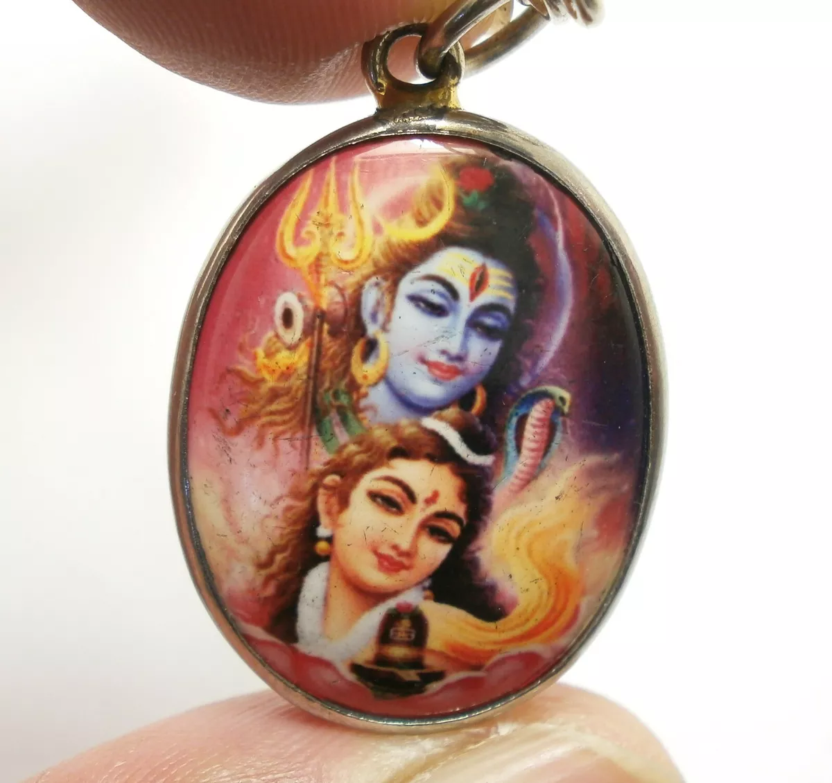 LORD SHIVA MAHADEV MAA UMA PARVATI DEVI SHAKTI BLESS OM PENDANT ...