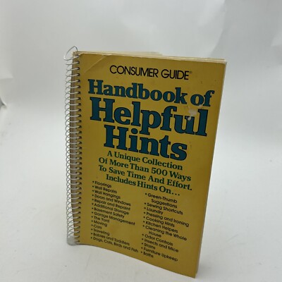Handbook Of Helpful Hints - Spiral-bound By Consumer Guide ...