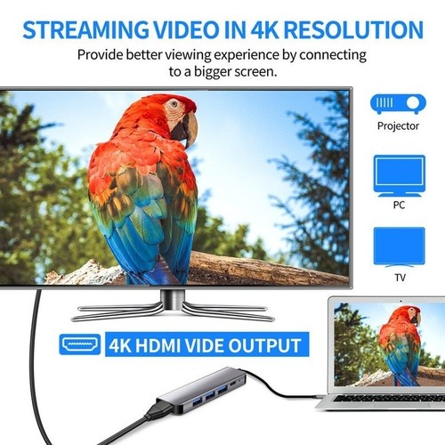 Thunderbolt 3 Adapter USB Typ C Hub HDMI-kompatibel 4K USB-C Dock - Bild 6 von 22