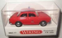 Wiking 086145 Vw 1600 Limousine 1963 - 1969 Feuerwehr 1:87 Spur H0