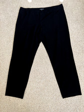 Eileen Fisher Woman Black Slim Leg Pull-On Pants 1X Viscose, Nylon, Spandex