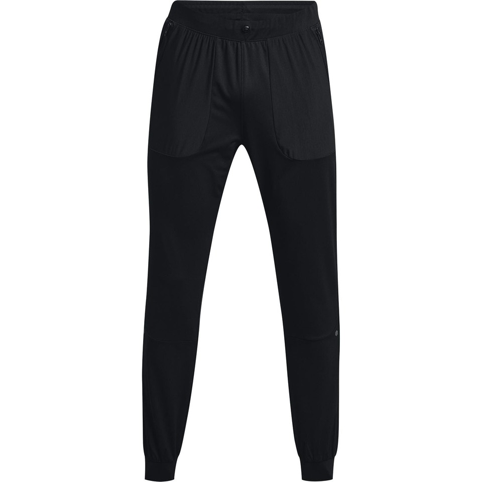 Under Armour Rush Warm Up Mens Running Trackpants Black +Pockets
