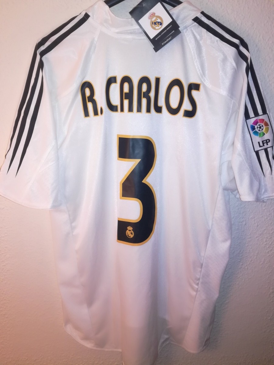 REAL MADRID 2004-2005 BNWT Roberto Carlos 3 camiseta shirt trikot