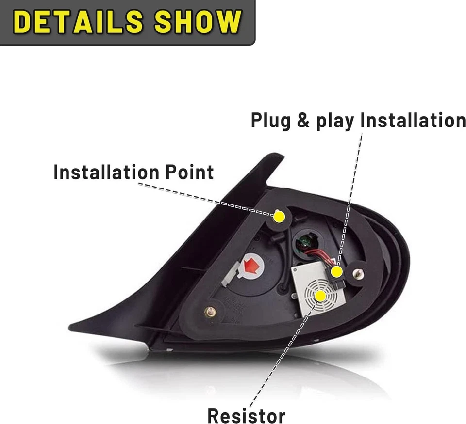 Luces traseras cromadas para Dodge 2000-2002 neón/Plymouth luces de señal LED transparentes Foto 3 de 4