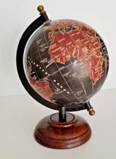 Tabletop Globe Black Decorative Desk Decor Tabletop Display 8 Inch