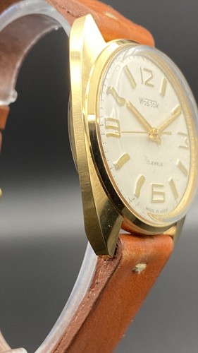🚩 VOSTOK WOSTOK VINTAGE USSR SOVIET 2409 RARE Gold Plated MAN WATCH FOR MEN - Picture 3 of 9