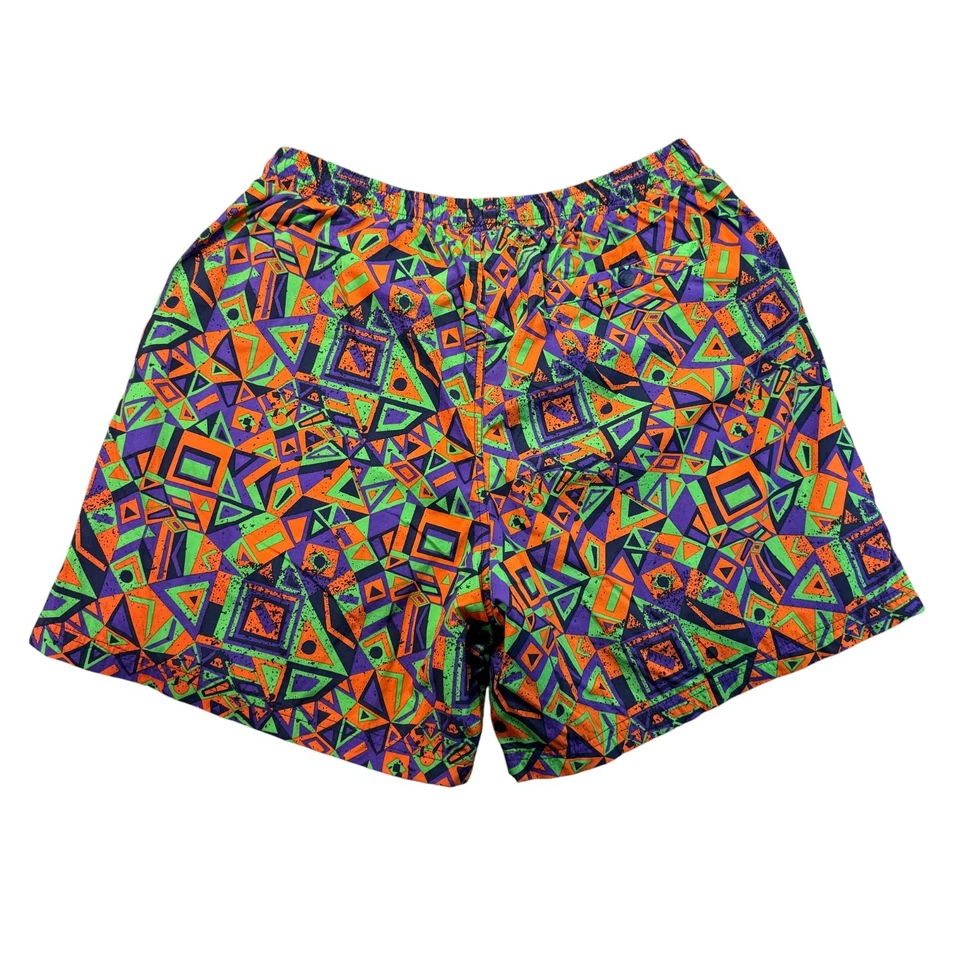 Champion 短裤男式大号 MTV 特别版彩色几何泳裤 — 第 2/4 张图片