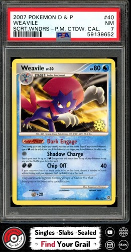 Weavile graded PSA 7 for sale on eBay