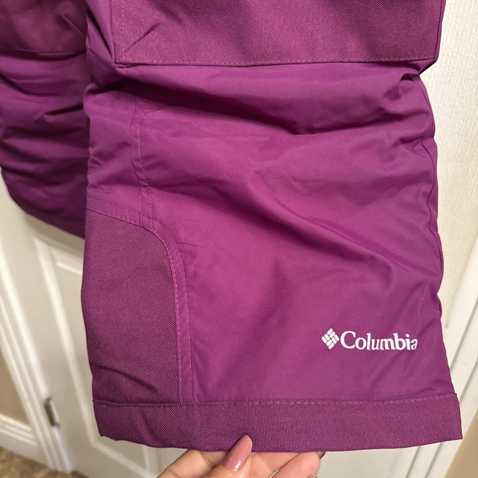 全新带标签 Youth 大号 14/16 Columbia Bugaboo II 滑雪滑雪板裤子 Omni Tech 紫色 — 第 4/4 张图片