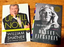(2) Very Collectable Signed Books - William Shatner - Harvey Fierstein