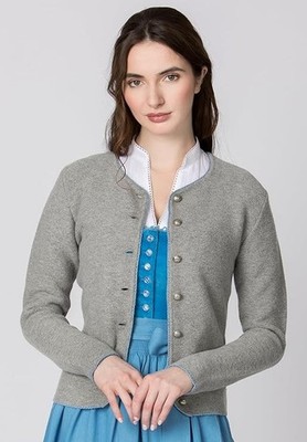 Traditional cardigan Janker Marissa grey stockerpoint, 40% off. Last size 34 + 44