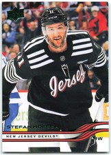 2025-26 Upper Deck Series 1 Holiday SP Green Foil #99 Stefan Noesen New Jersey