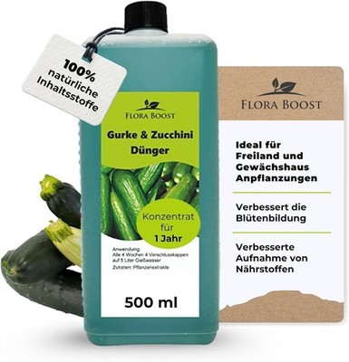 Gurken & Zucchini Dünger Bio Flüssigdünger 500ml - Ertrag & Wurzelkraft