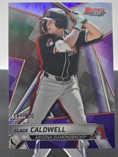 Slade Caldwell 2025 Bowman’s Best Base Purple Refractor /250 #TP-30 D-Back's