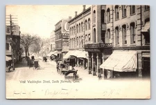 1905 Washington Street Restaurant Mahackemo Hotel Norwalk CT ROTOGRAPH Postcard
