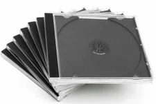 50 Standard 10.4 mm Jewel Case Single CD DVD Disc Storage Assembled Black Tray