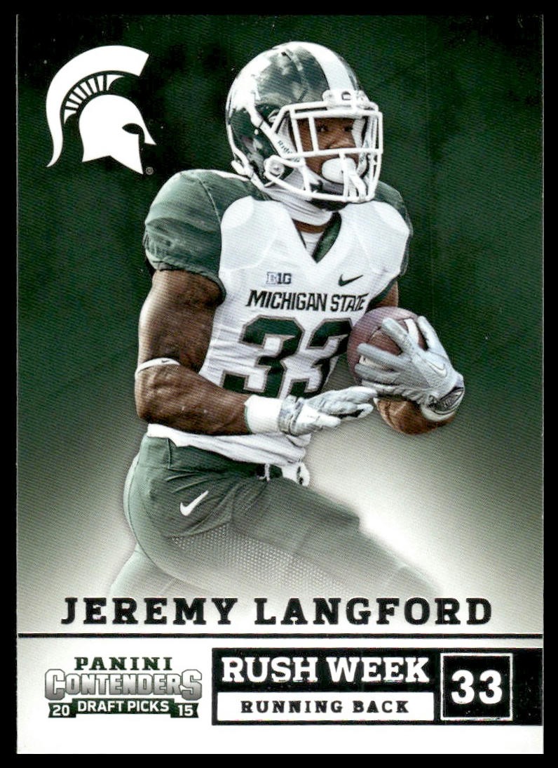 Jeremy Langford Panini Contenders Draft Picks Rush Week #12 Base