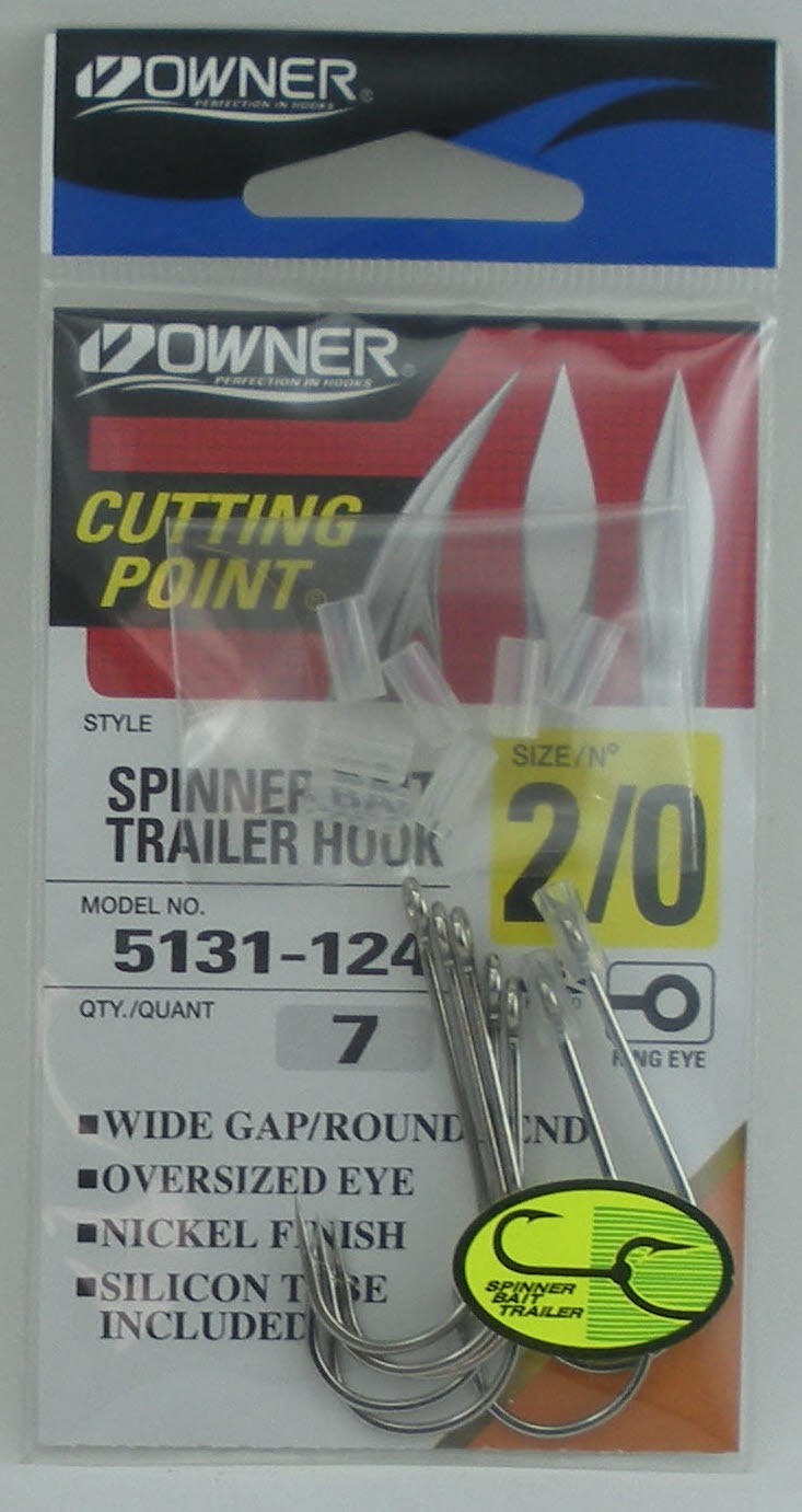 Owner 5131-124 # 2/0 Spinnerbait Trailer Hook 7CT