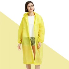 Unisex Adult Waterproof Raincoat Hooded Jacket Poncho Rainwear Camping COLORS
